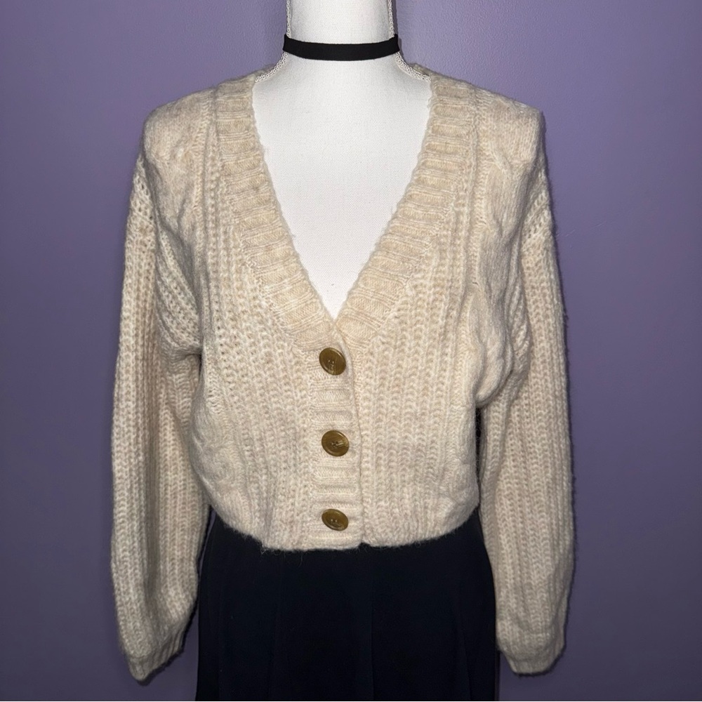 NWT Urban Outfitters Cream Knit Cardigan